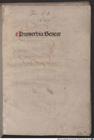 Prouerbia Senece