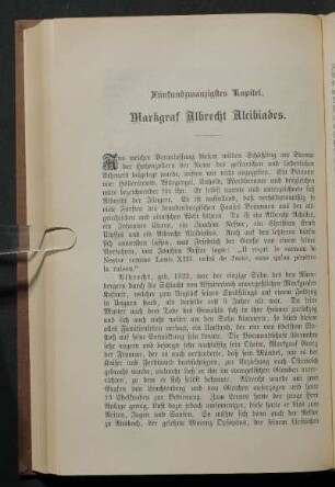 Fünfundzwanzigstes Kapitel. Markgraf Albrecht Alcibiades.