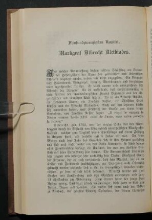 Fünfundzwanzigstes Kapitel. Markgraf Albrecht Alcibiades.