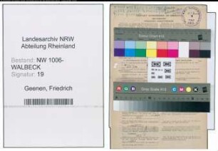 Entnazifizierung Friedrich Geenen , geb. 05.03.1905 (Kaufmann)
