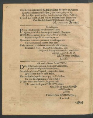 Ad maestissimum Maritum.