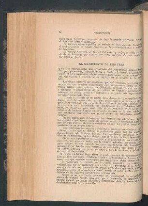 El manifiesto de los tres
