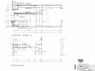 Heilbronn Hbf: Umbau Fka - MOFA / Ansicht und Grundriß Wand 4 Empfangsgeb. Fka