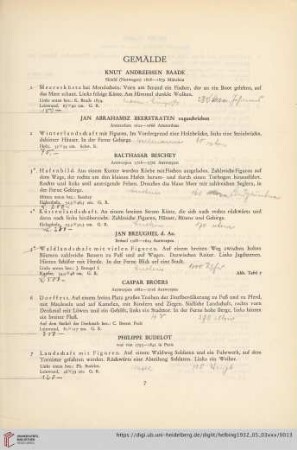 Gemälde (Nr. 1-122)