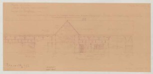 Niewitz (Kreis Luckau): Hof Nr. 12 Edmund Bock. Querhaus (Nordansicht)