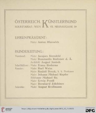 Österreich. Künstlerbund