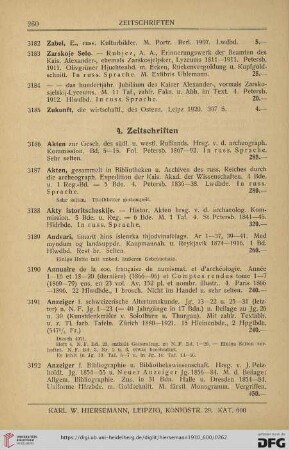 4. Zeitschriften (Nr. 3186 - 3295)