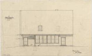Gsaenger, Gustav; Gauting / Starnberg (Bayern), Schollstr.; Wohnhaus Prof. Füchtbauer, Erweiterung - Südseite (Ansicht)
