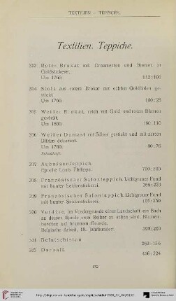 Textilien. Teppiche (Nr. 313-342)