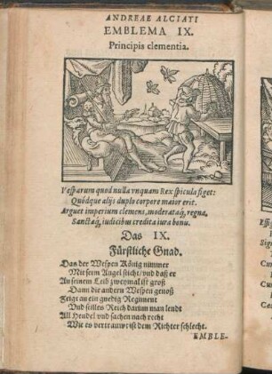 Emblema IX. Principis clementia.