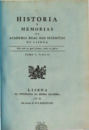 História e memórias da Académia Real das Sciências de Lisboa. 5,2. 1817/18