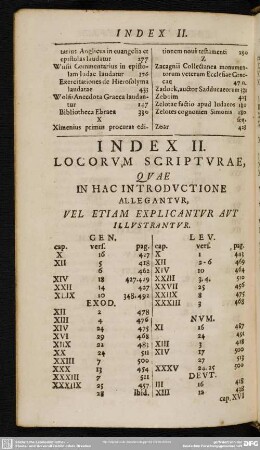 Index II. Locorum Scripturae, Quae In Hac Introductione Allegantur, Vel Etiam Explicantur Aut Illustrantur