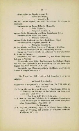 Zuwachs der Vereinsbibliothek