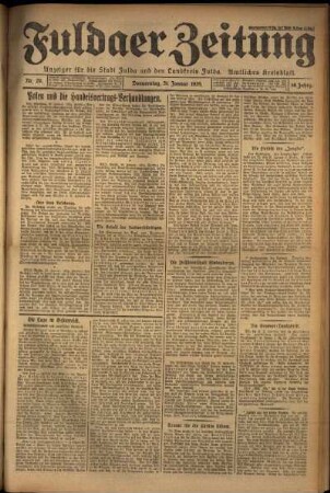 Ausgabe vom Donnerstag, den 31. Januar 1929.
