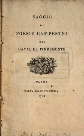 Saggio di Poesie campestri