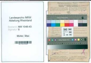Entnazifizierung Max Mueller , geb. 04.04.1872 ()