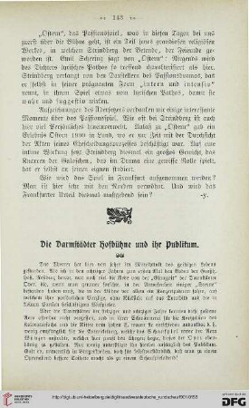 1: Die Darmstädter Hofbühne und ihr Publikum