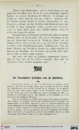 1: Die Darmstädter Hofbühne und ihr Publikum