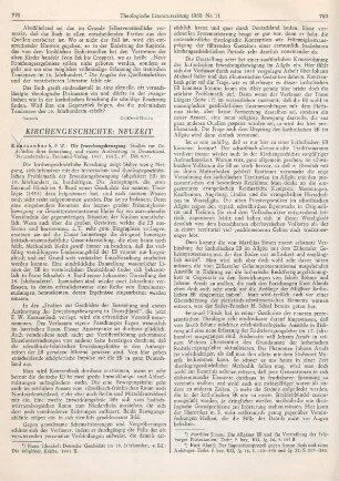 779-783 [Rezension] Kantzenbach, Friedrich Wilhelm, Die Erweckungsbewegung