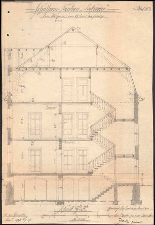 Schulhausneubau Hofweier; Querschnitt