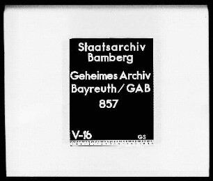 Beantwortung einer Anfrage des Markgrafen Georg Albrecht von Brandenburg-Kulmbach-Bayreuth (1619-1666) an den Hofrat