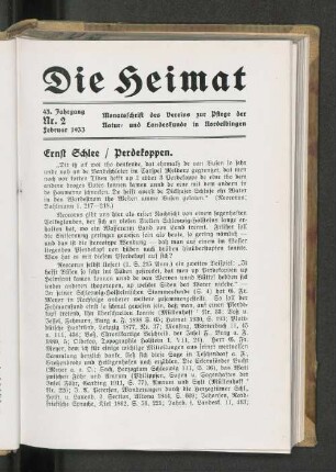 43. Jahrgang, Nr. 2, Februar 1933