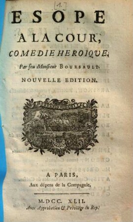 Esope à la cour : Comédie héroique
