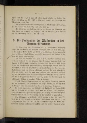 5. Die Consumtion der Wasserzüge in der Ilmenau-Niederung.