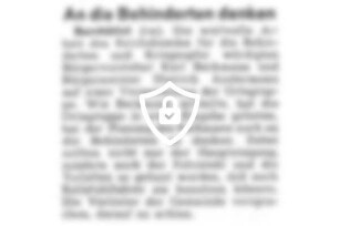 [Name maskiert] Behinderten denken