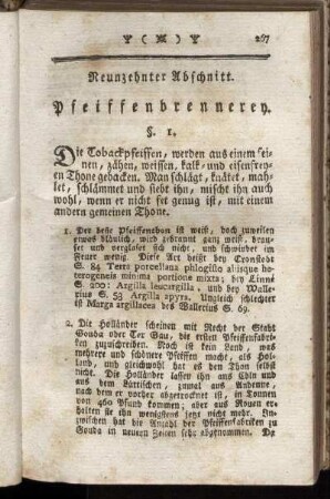 Neunzehnter Abschnitt. Pfeiffenbrennerey.