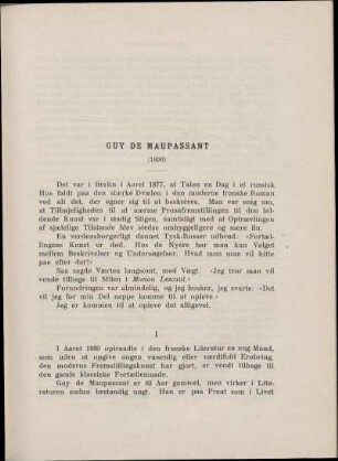 Guy de Maupassant (1850-1893)