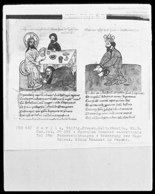 Speculum humanae salvationis — ---, Folio 28versoBuchseite