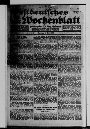 Titelseite einer Zeitung