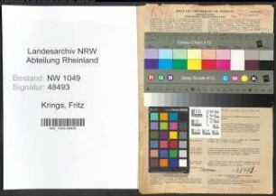 Entnazifizierung Fritz Krings , geb. 29.09.1891 (Arzt)