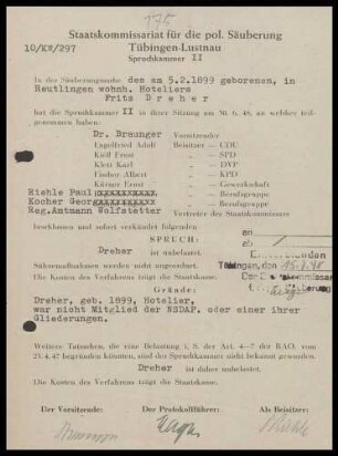 Dreher, Fritz