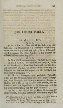 Zum dritten Bande.
