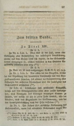 Zum dritten Bande.