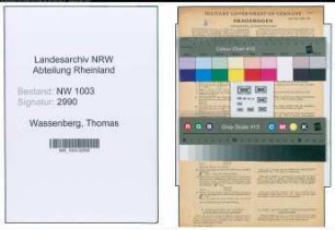 Entnazifizierung Thomas Wassenberg , geb. 18.01.1903 (Kaufmann)
