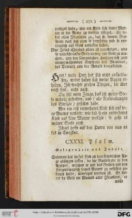 (CXXXI. Psalm - CXL. Psalm)