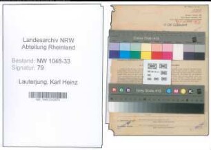 Entnazifizierung Karl Heinz Lauterjung , geb. 10.05.1914 (Physiker)