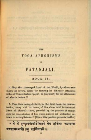 The Aphorisms of the Yoga Philosophy of Patanjali with illustrative extracts from the commentary by Bhoja Rájá, 2