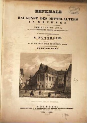 Denkmale der Baukunst des Mittelalters in Sachsen. 2,2, Abt. 2. Die Königlich Preussische Provinz Sachsen enthaltend ; Bd. 2