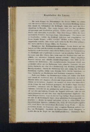 Krankheiten der Larynx.