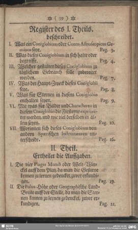 II. Theil. Ertheilet die Auffgaben