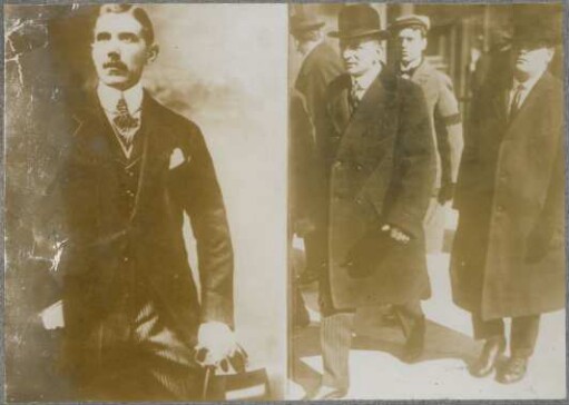 Der deutsche Marine-Attachés Boy-Ed und der deutsche Militär-Attachés Franz von Papen aus Washington, die auf Wunsch der amerikanischen Regierung abberufen wurden