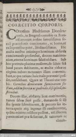 Coercitio Corporis