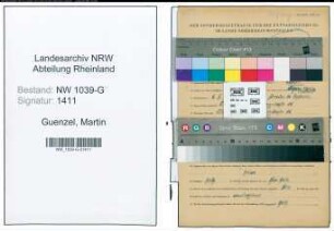 Entnazifizierung Martin Guenzel , geb. 06.02.1899 (Hausmeister)