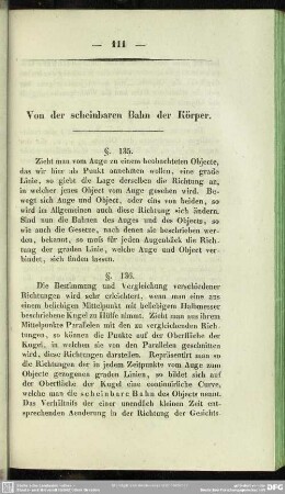 Von der scheinbaren Bahn der Körper