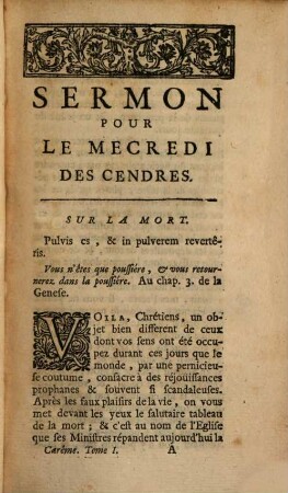 Sermons Pour Le Carême, 1