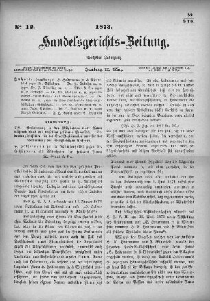 No. 12. 22. März 1873
